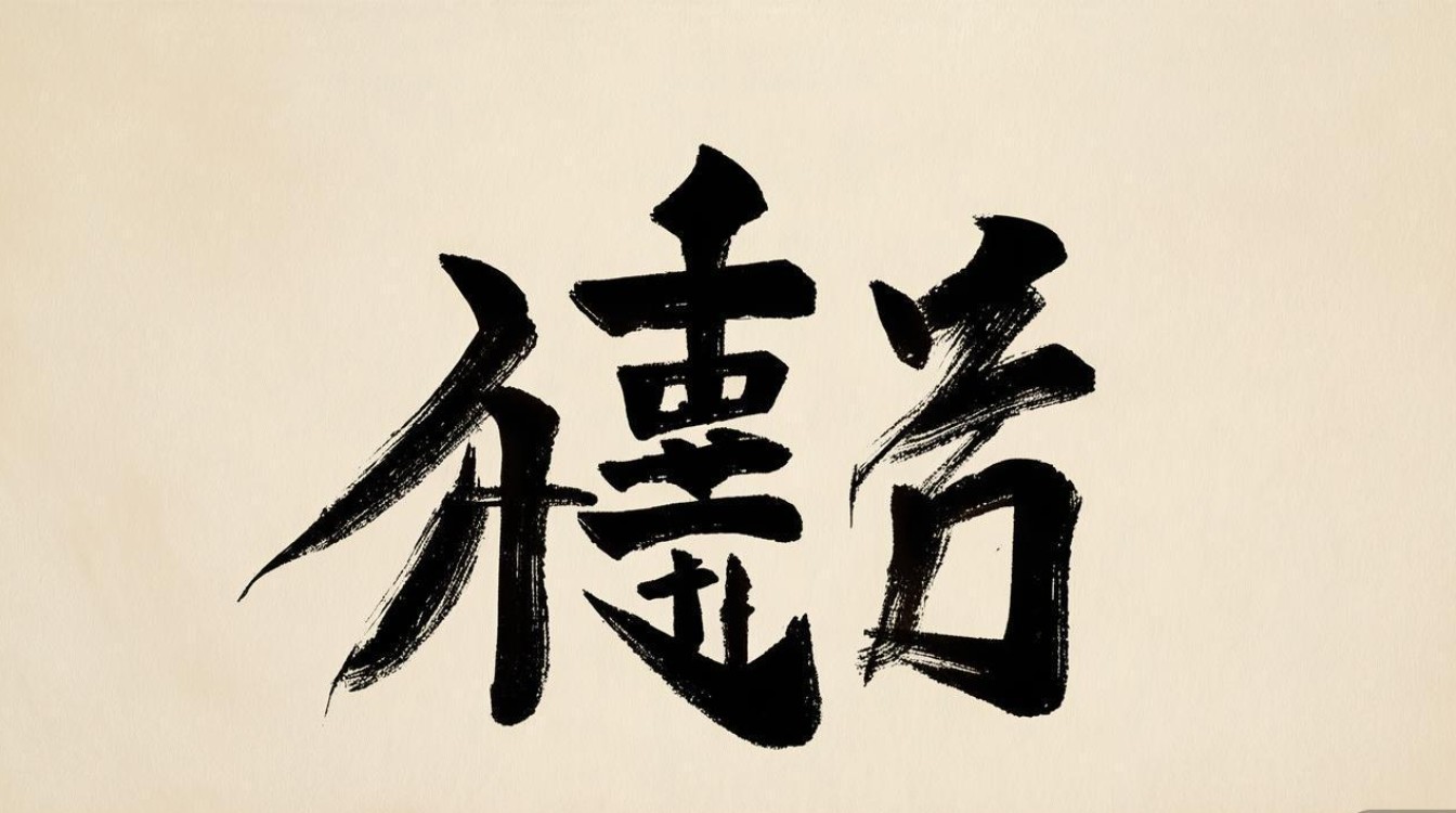 闯字的书法