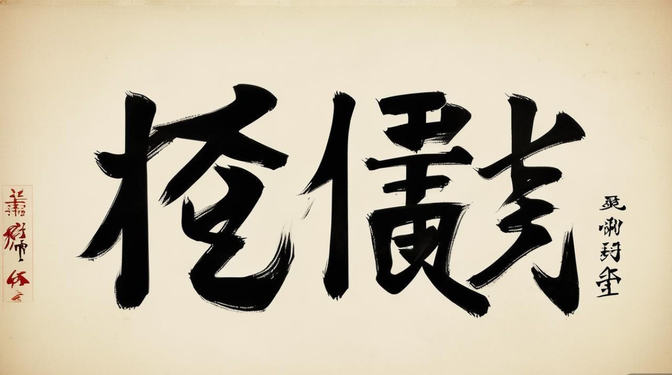 闯字的书法