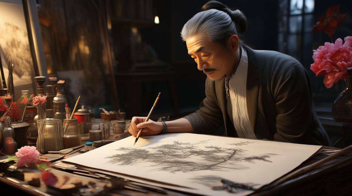 启龙书画家