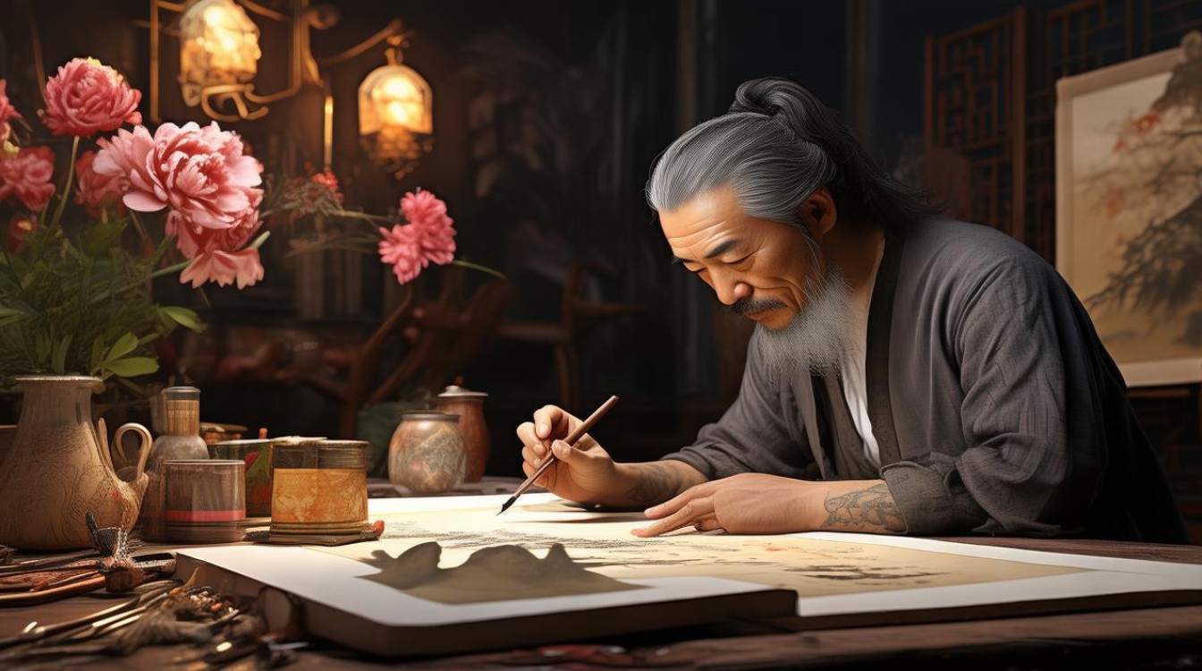 启龙书画家