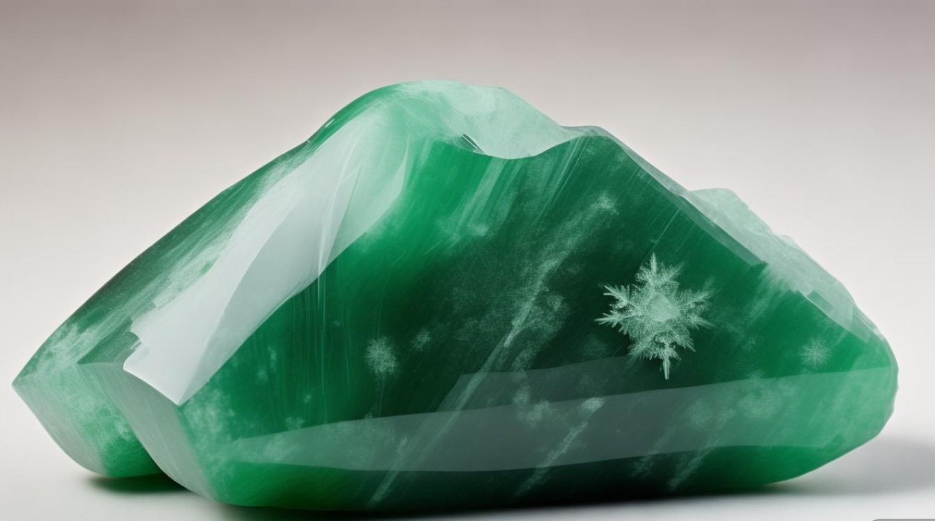 翡翠冰种雪花棉图片