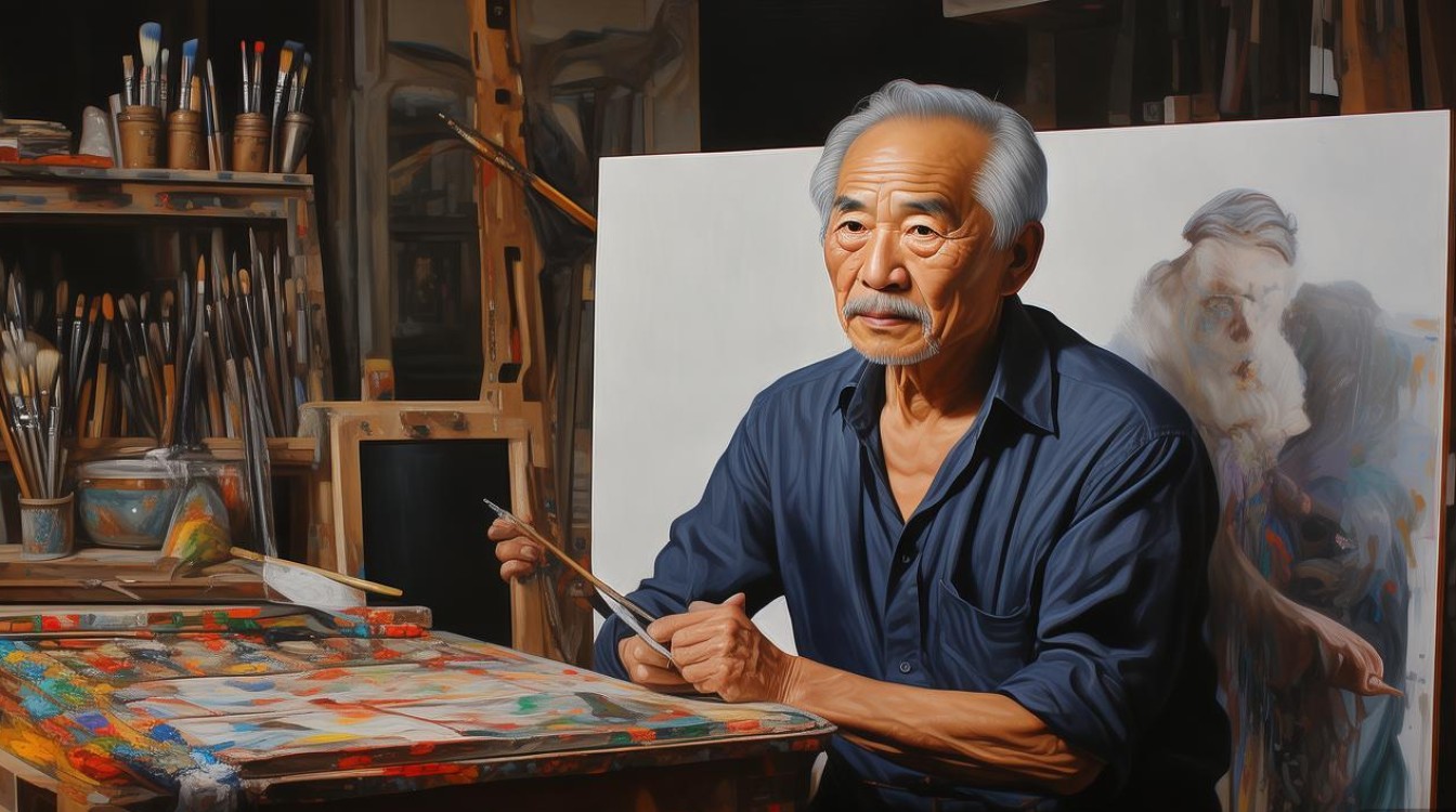 油画家李然