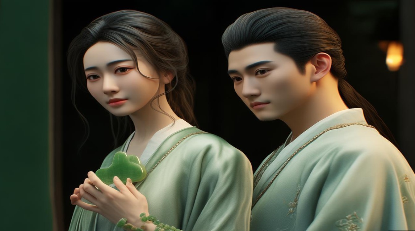 男戴翡翠女戴玉