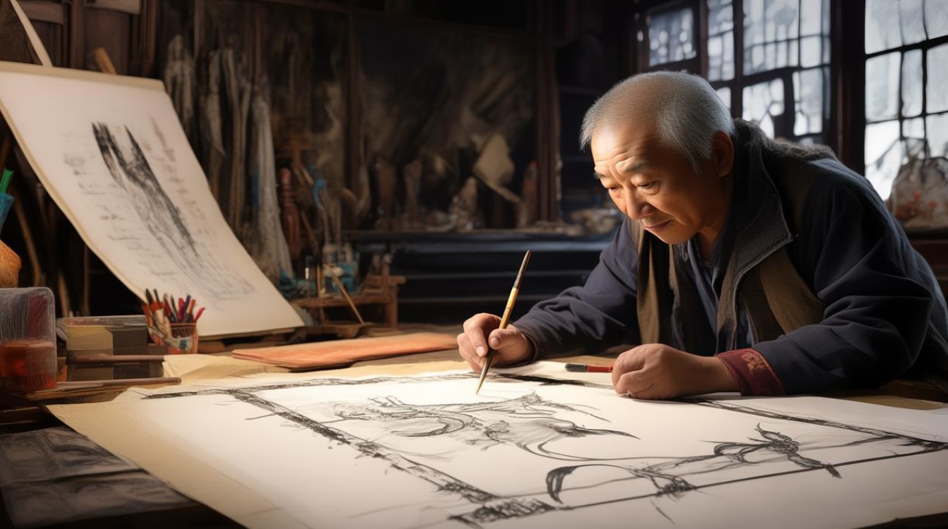 一鹤书画家