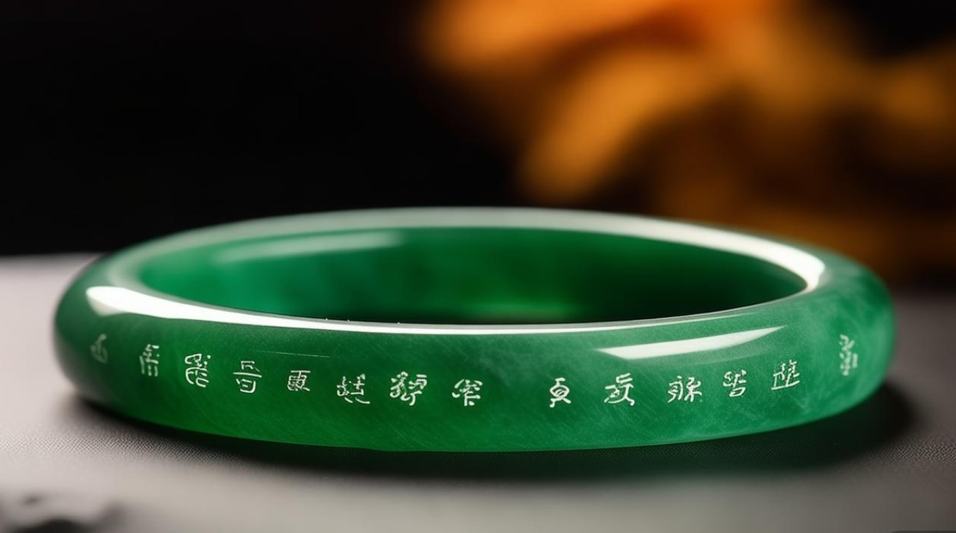 豆种a货翡翠手镯