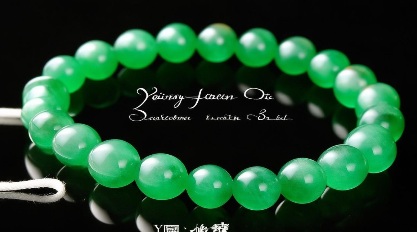 阳绿翡翠手串