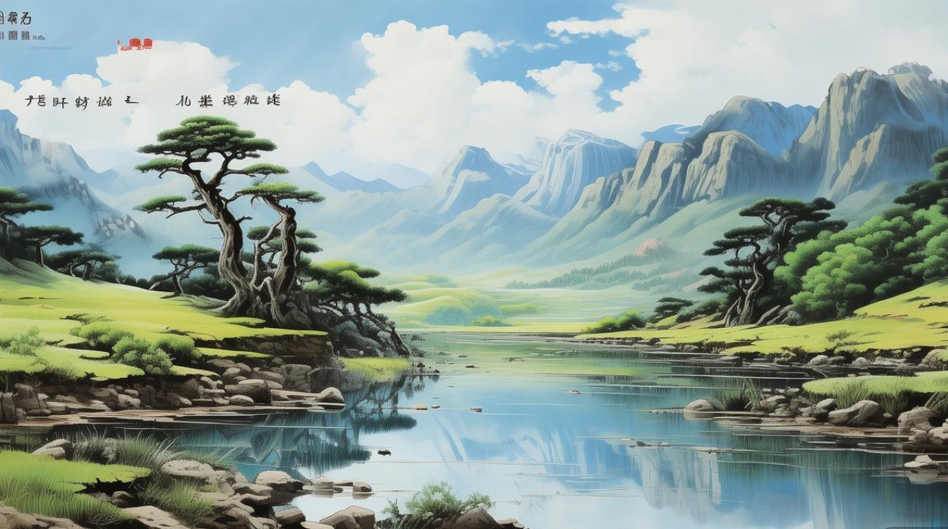 油画家画山水