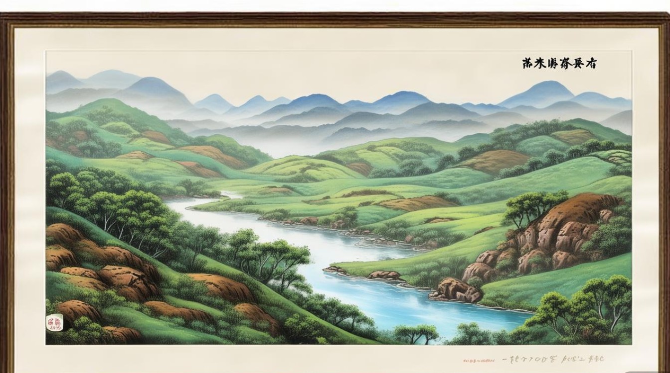 油画家画山水