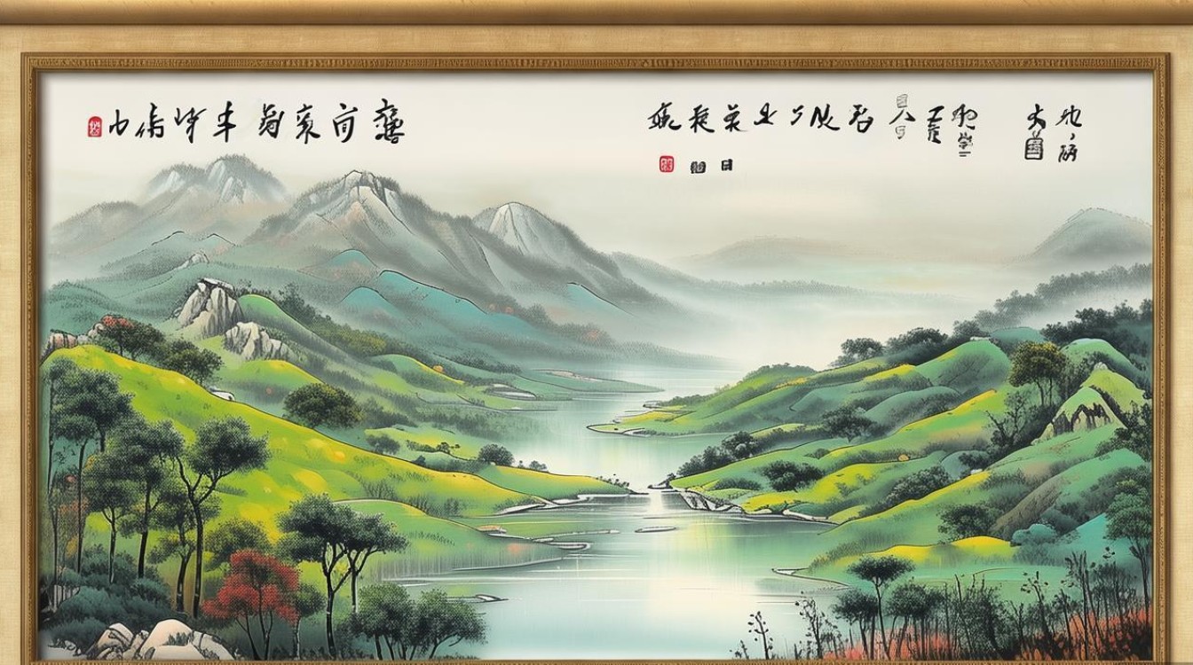 油画家画山水