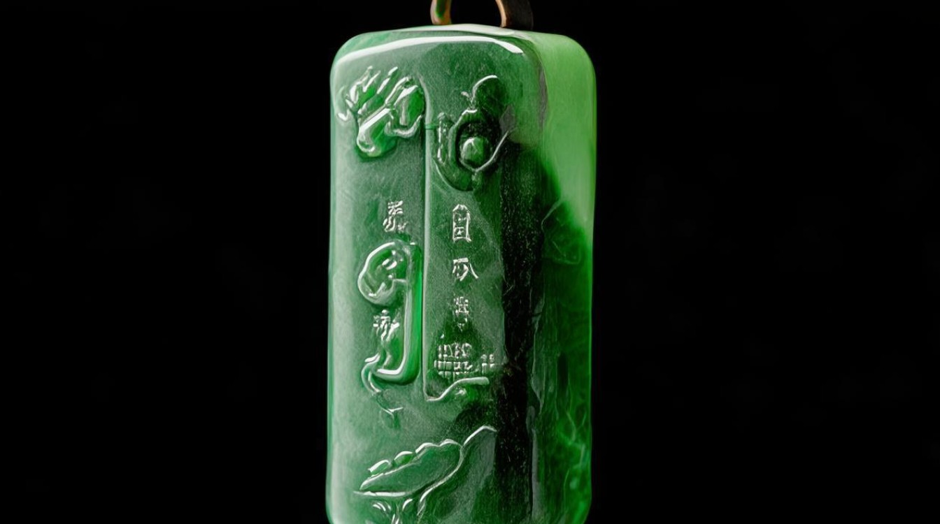 清代长命锁翡翠