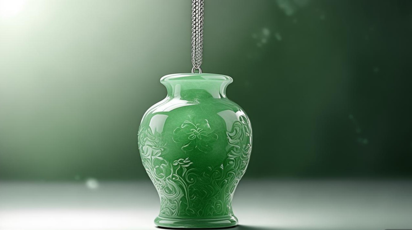 翡翠花瓶吊坠