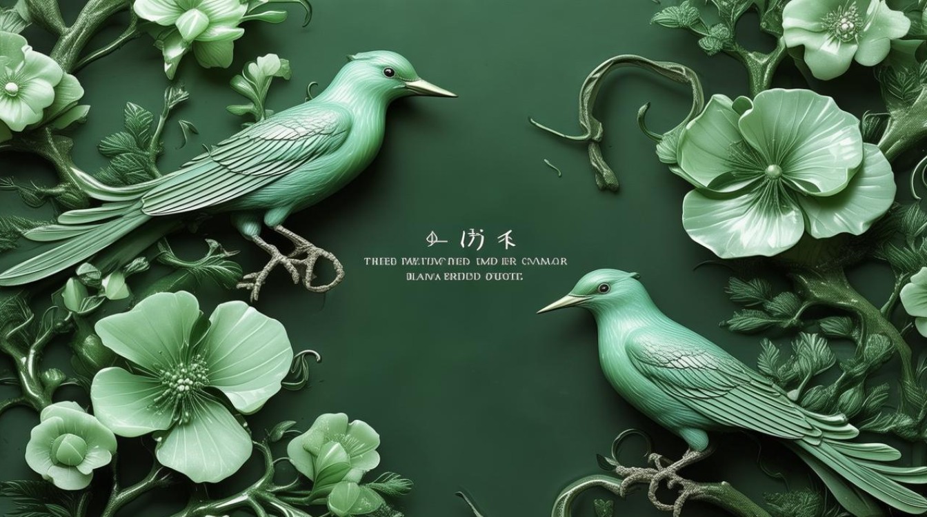 翡翠花鸟的寓意