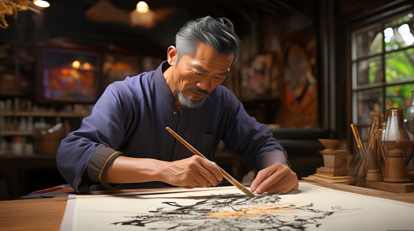 草根书画家王