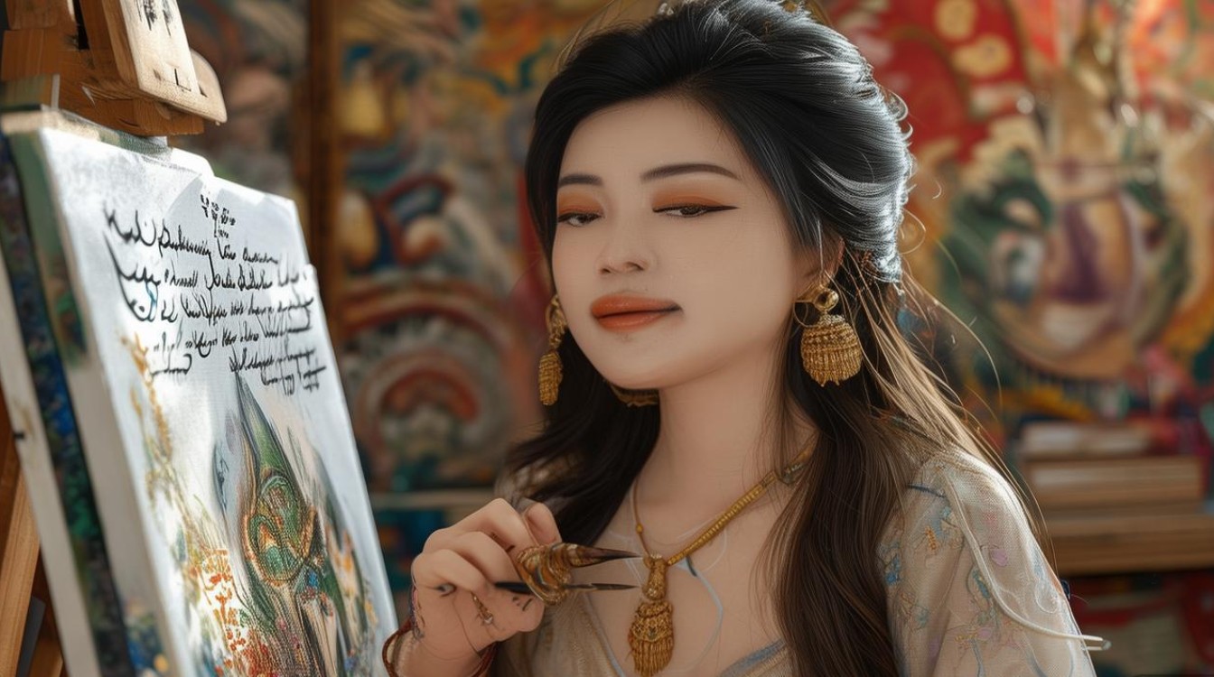 泰国美女画家