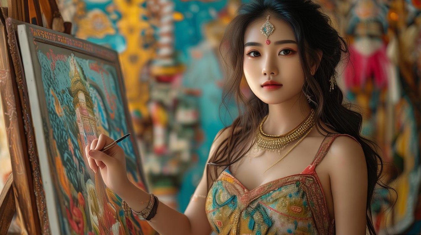 泰国美女画家