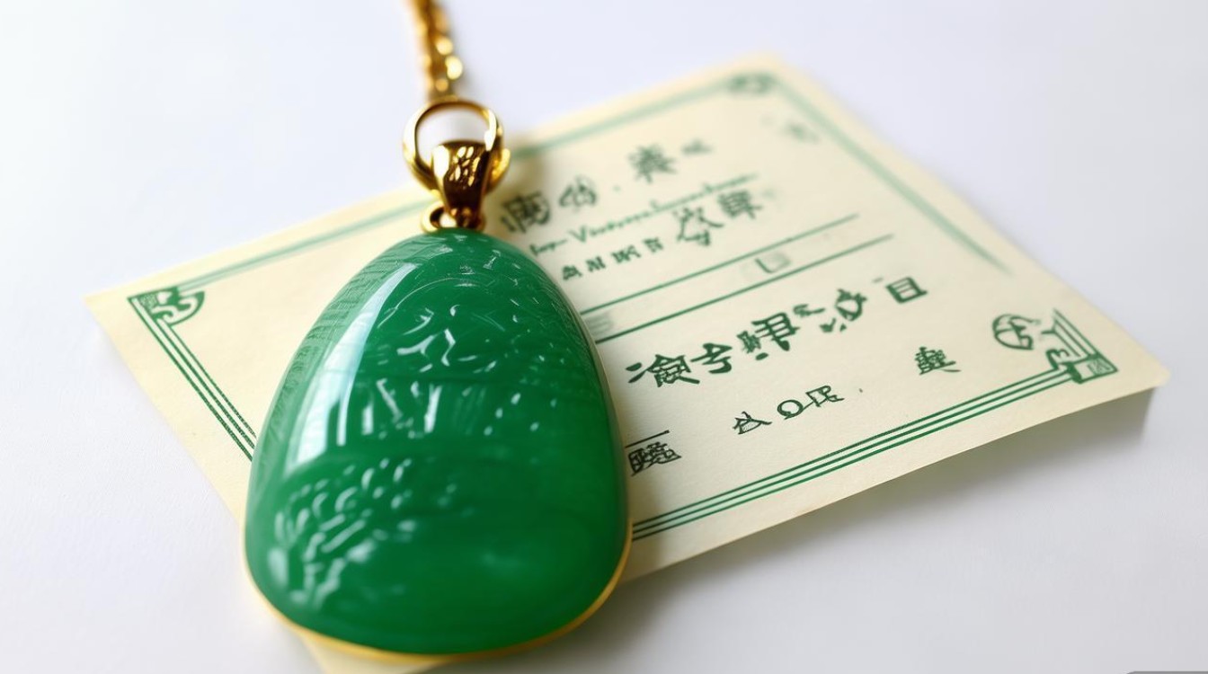 翡翠挂件鉴定证书