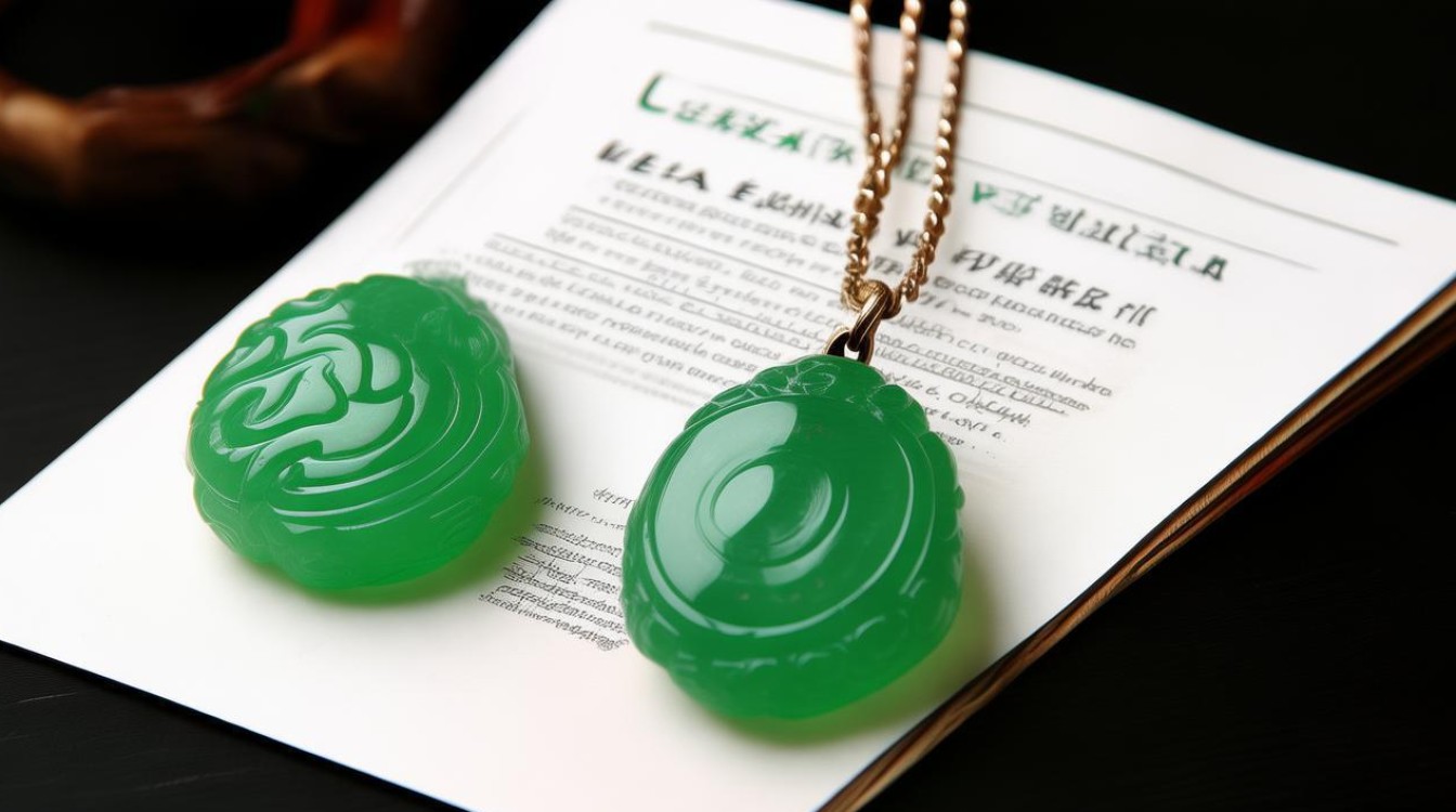 翡翠挂件鉴定证书