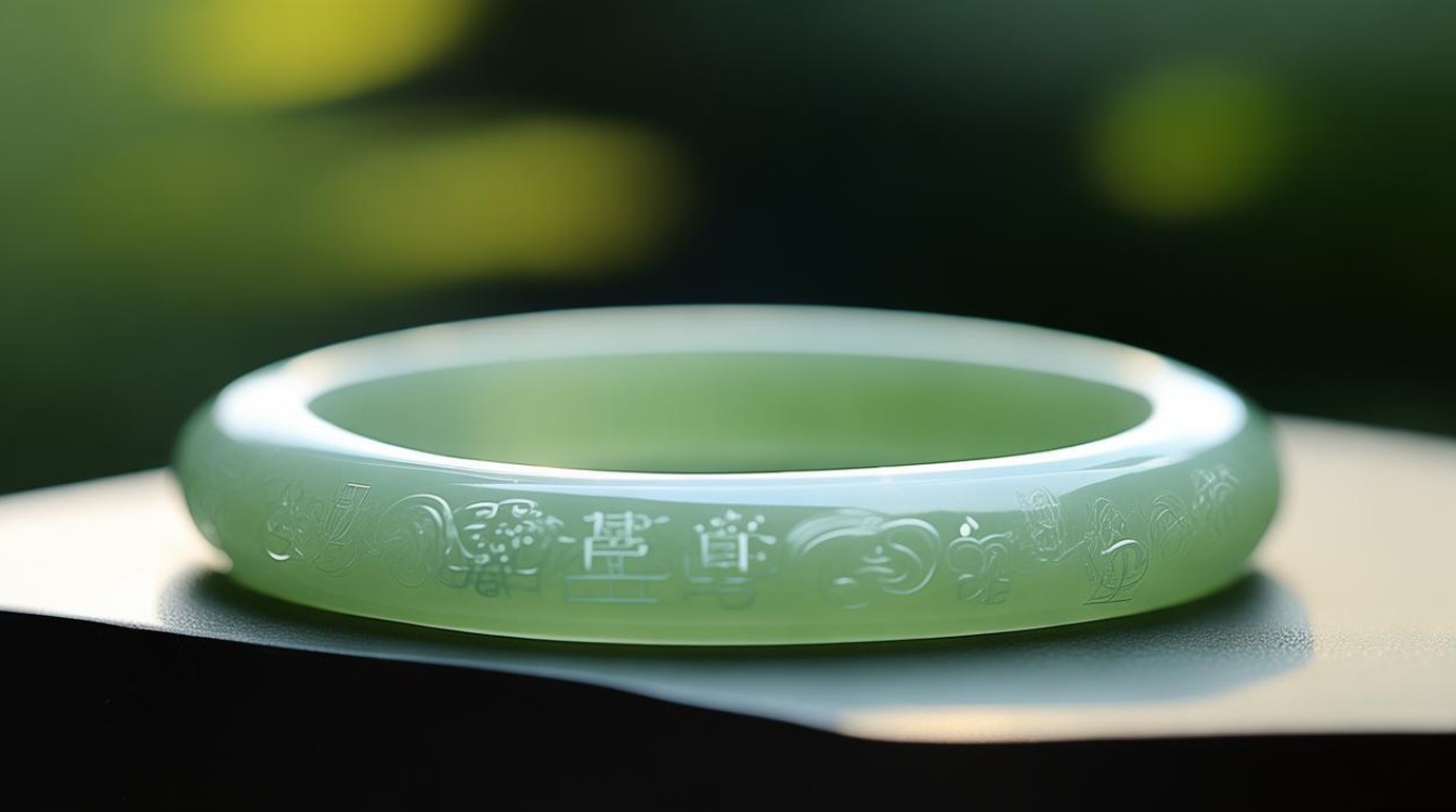 翡翠镯子淡绿色