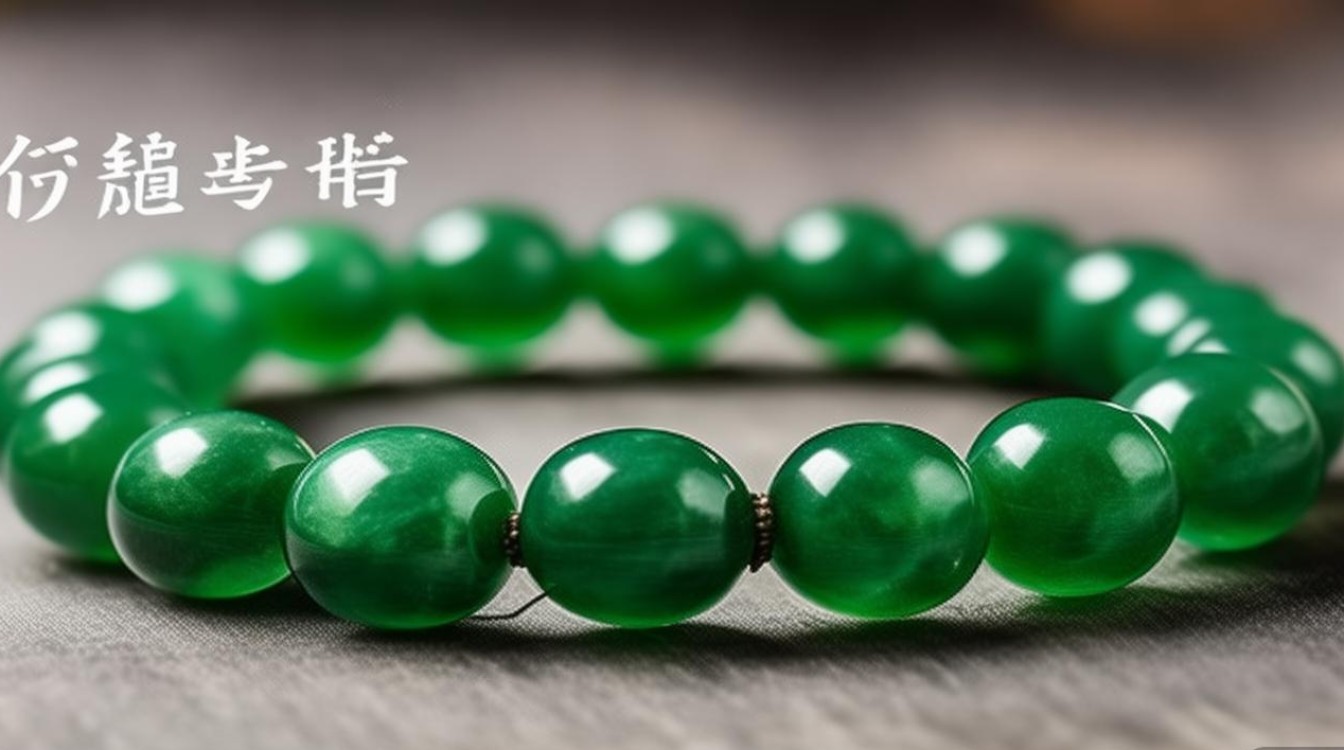 翡翠阳绿手串