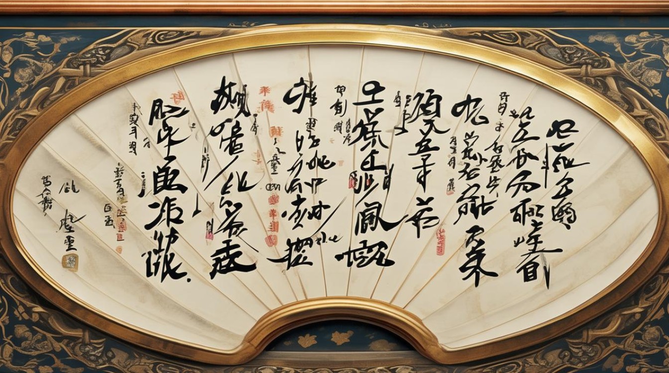 团扇书法装裱