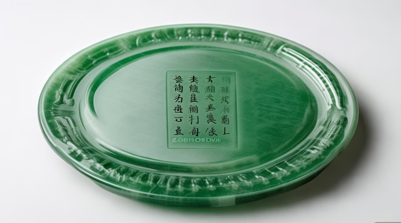 翡翠白底青牌子图片