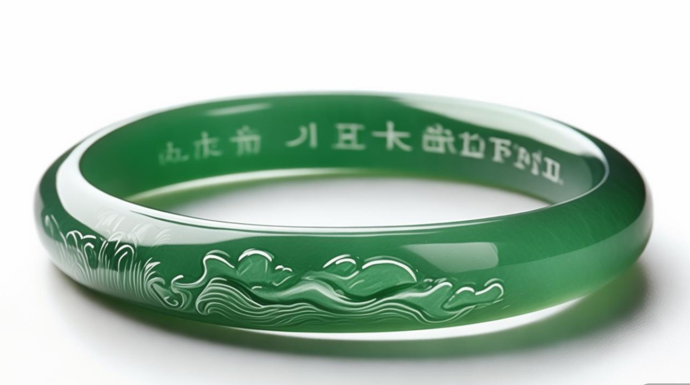 晴水翡翠手镯图片