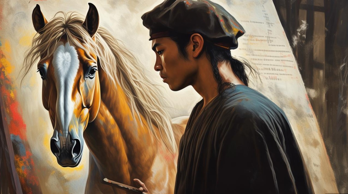 马和青年画家