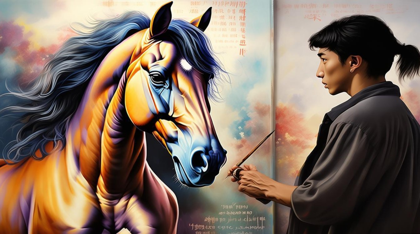 马和青年画家