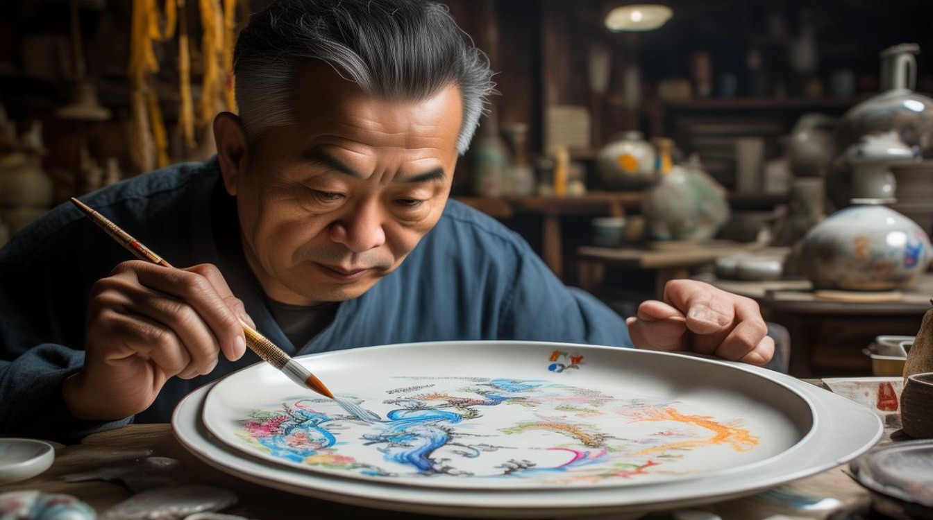 瓷板画家江龙