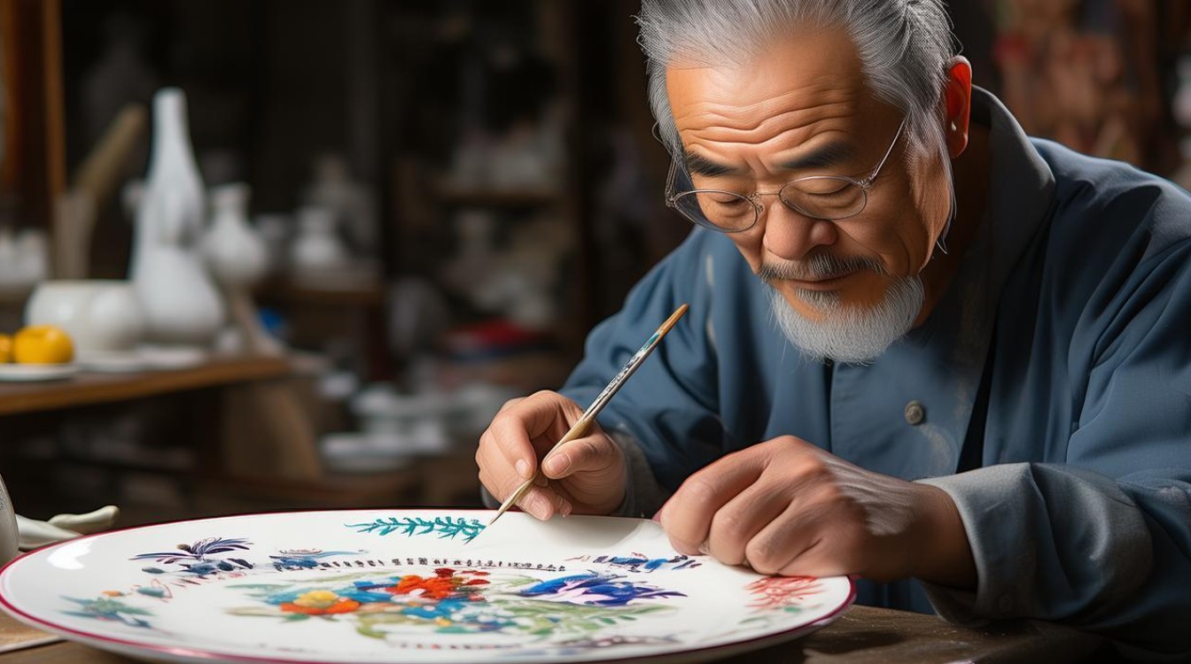 瓷板画家江龙