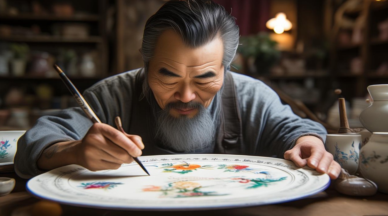 瓷板画家江龙