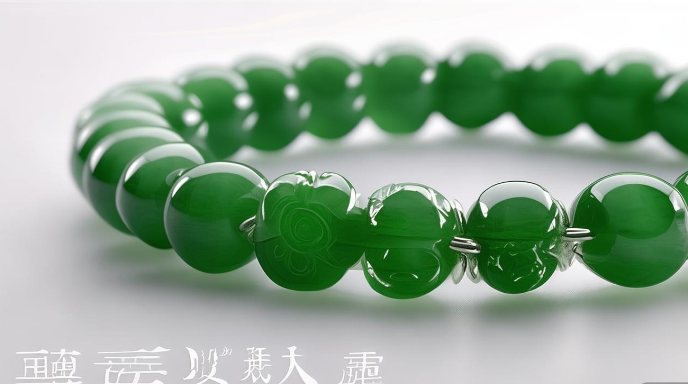 翡翠编绳手链图片