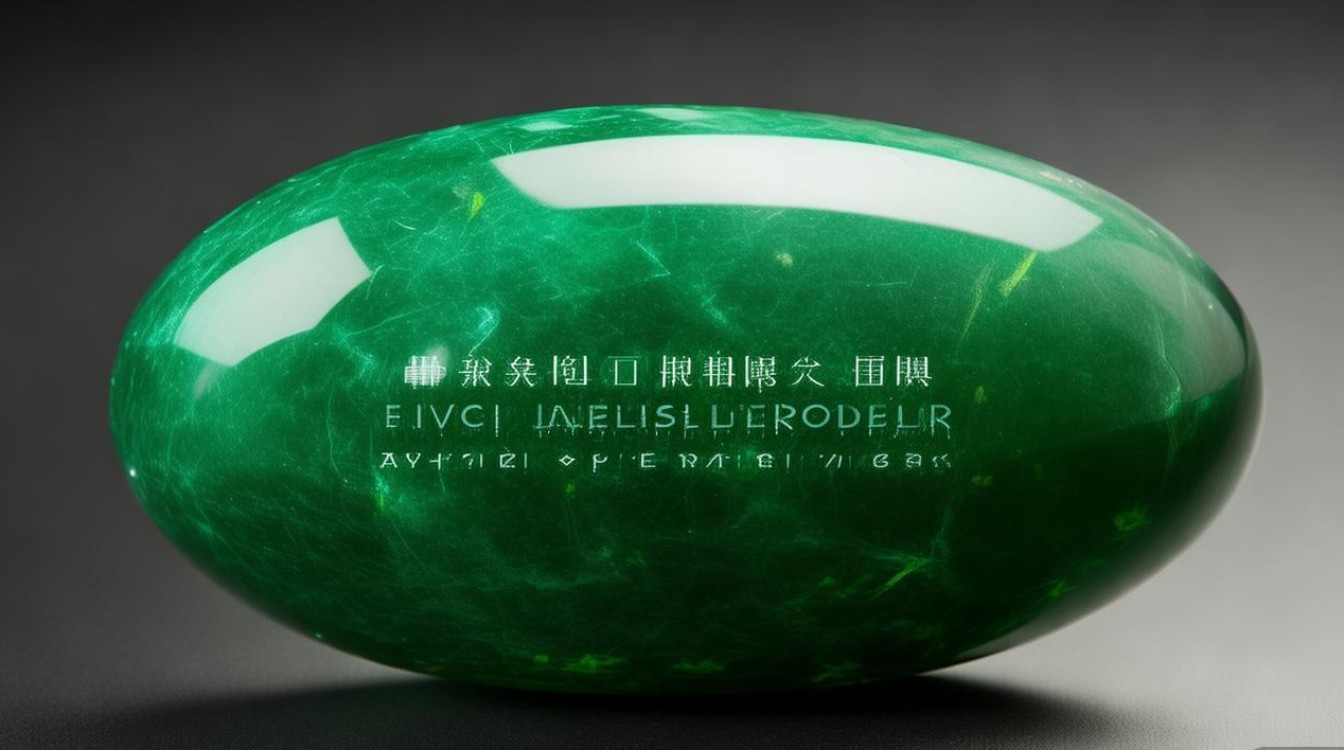 翡翠帝王绿蛋面
