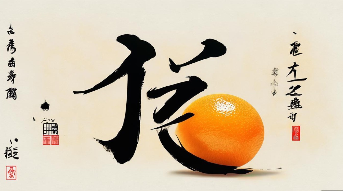 书法橘字