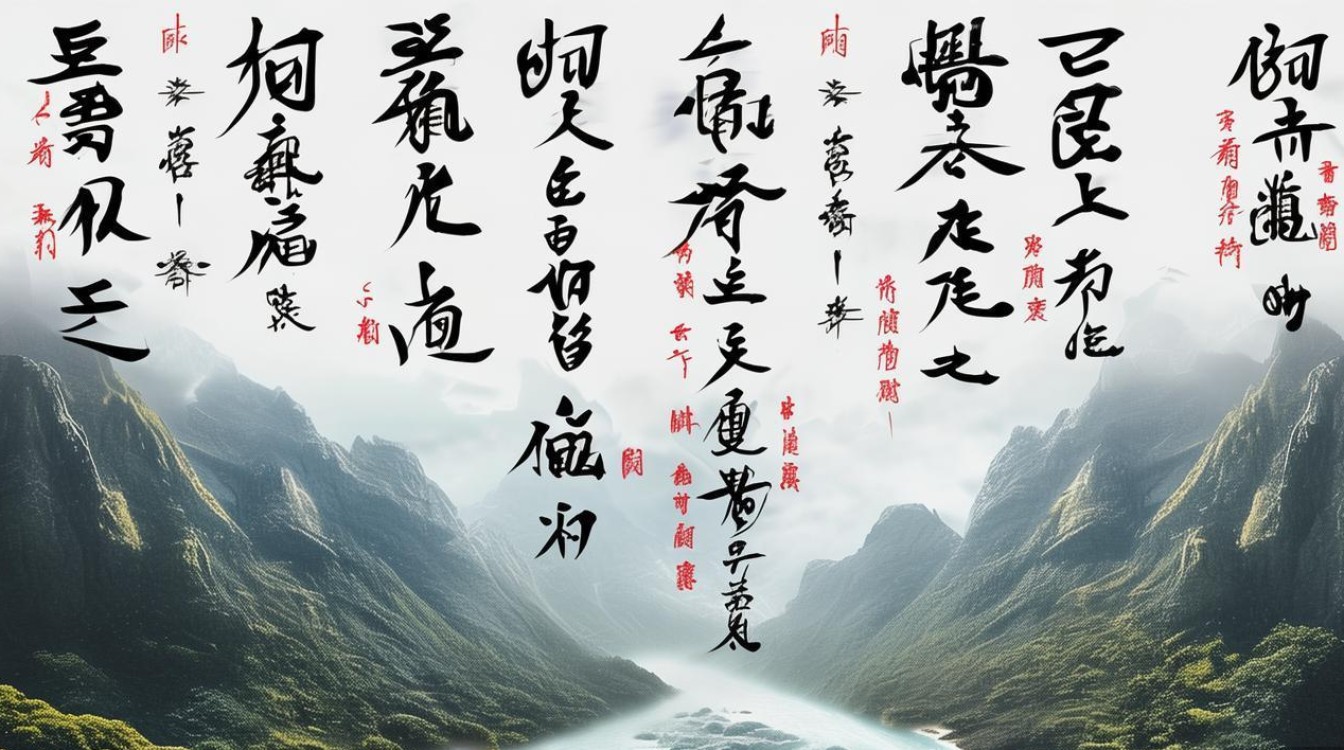 山水书法字体