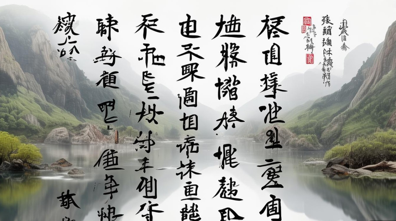 山水书法字体