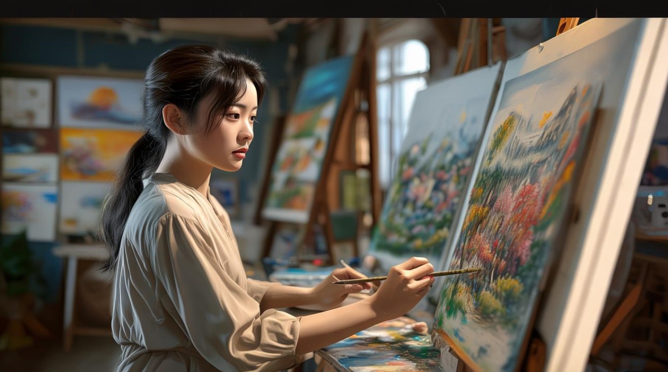 何玲青年画家
