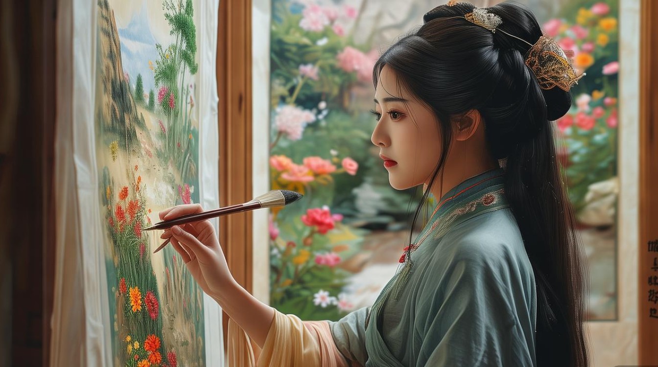 何玲青年画家