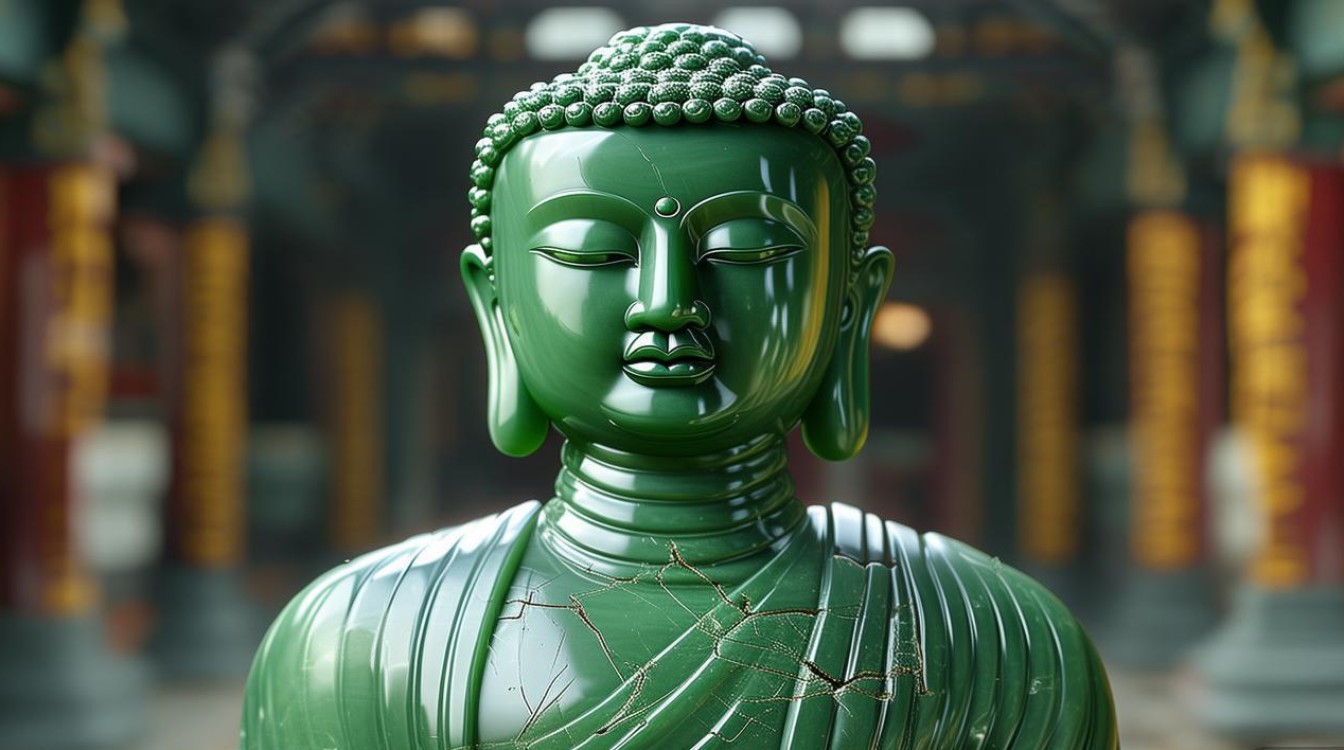 翡翠佛有裂纹