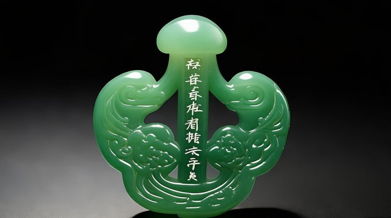 翡翠如意手把件