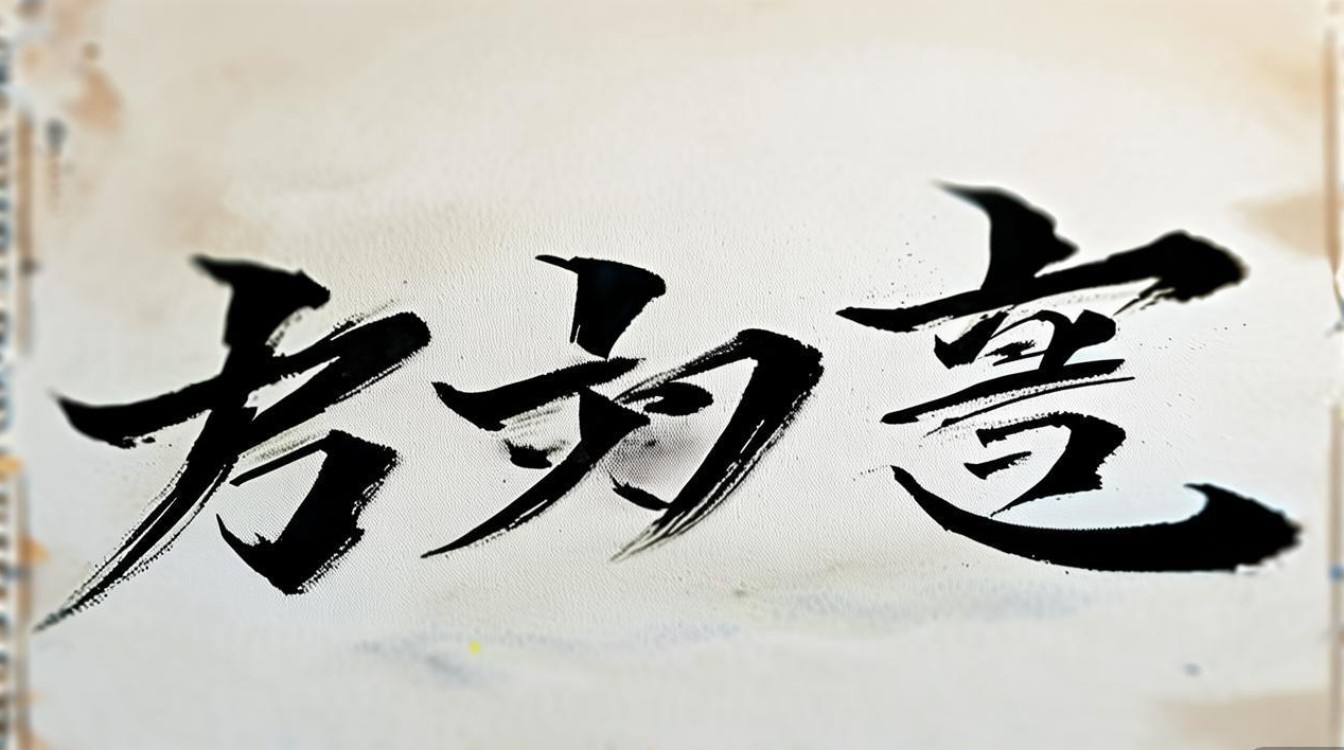 拼搏书法字