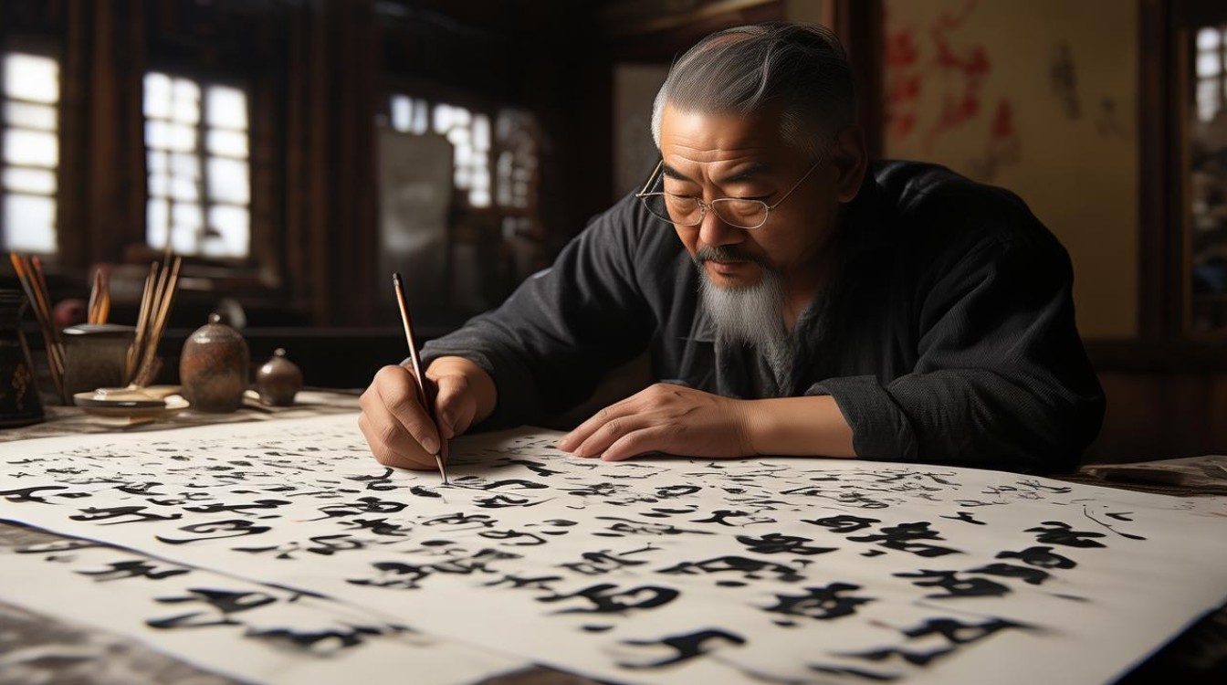 傅明书画家