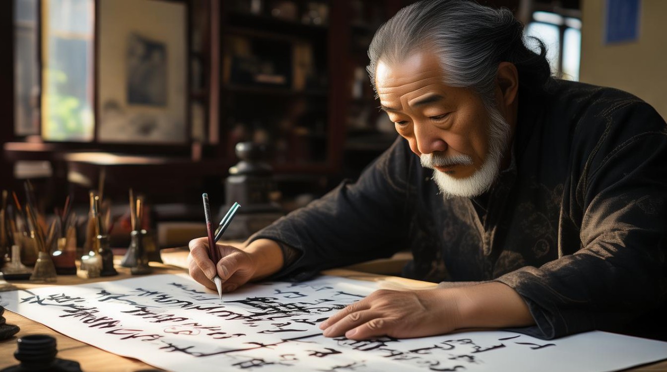 傅明书画家
