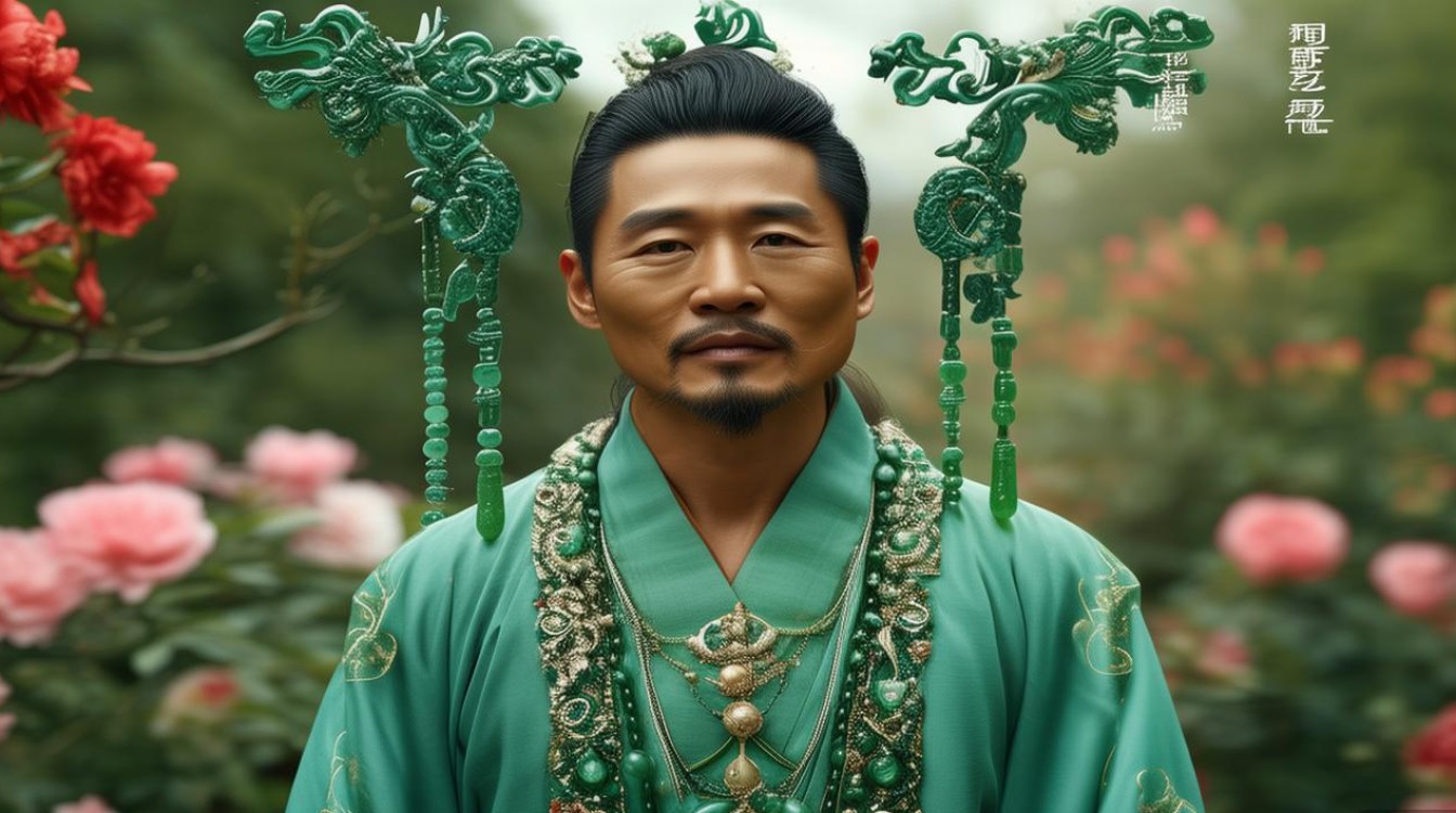 男人戴翡翠如意