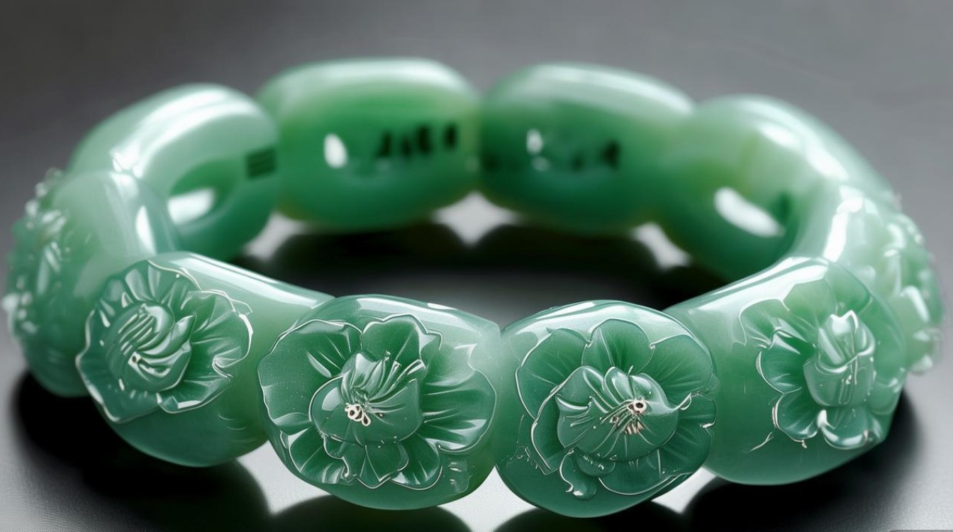 芙蓉绿翡翠手镯