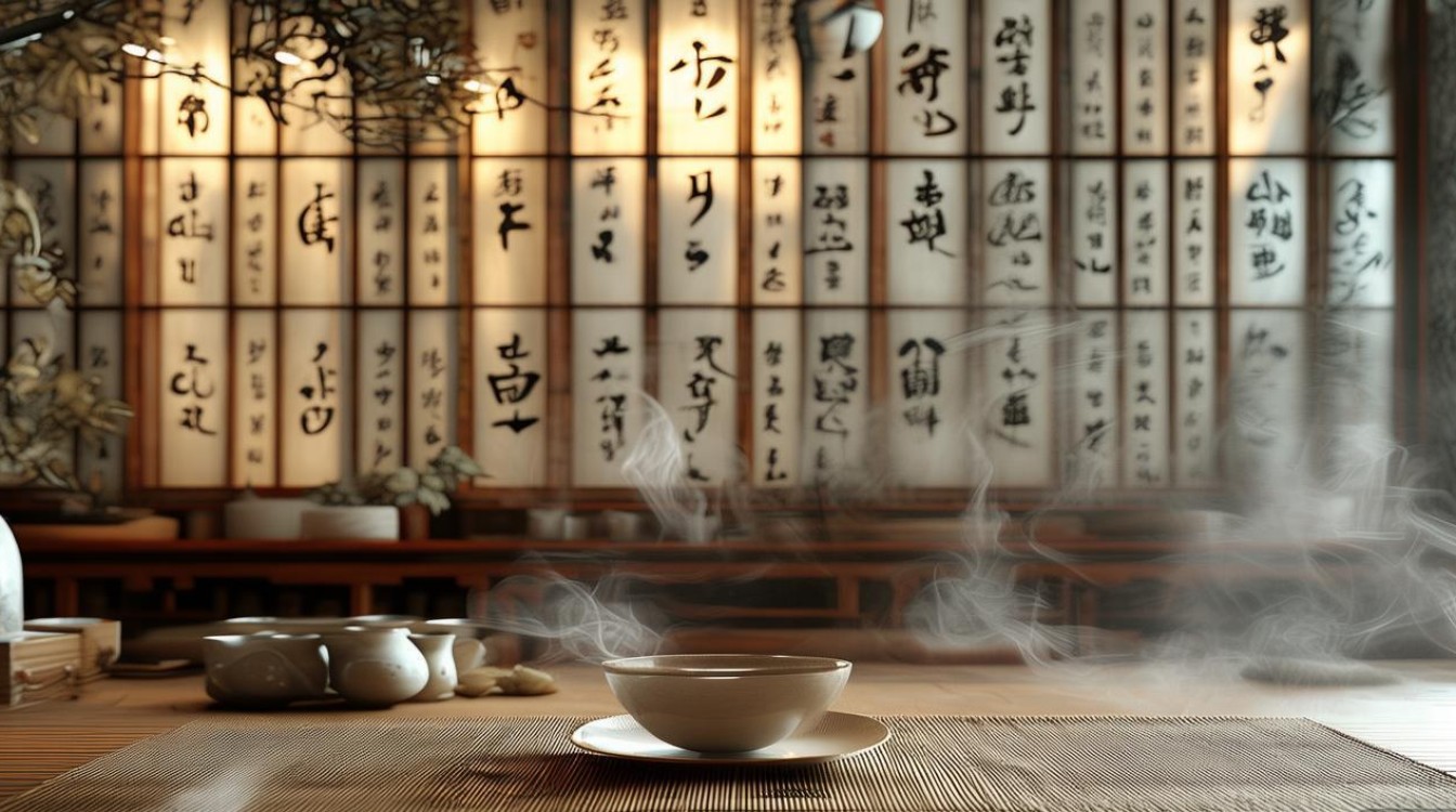 茶室书法诗词