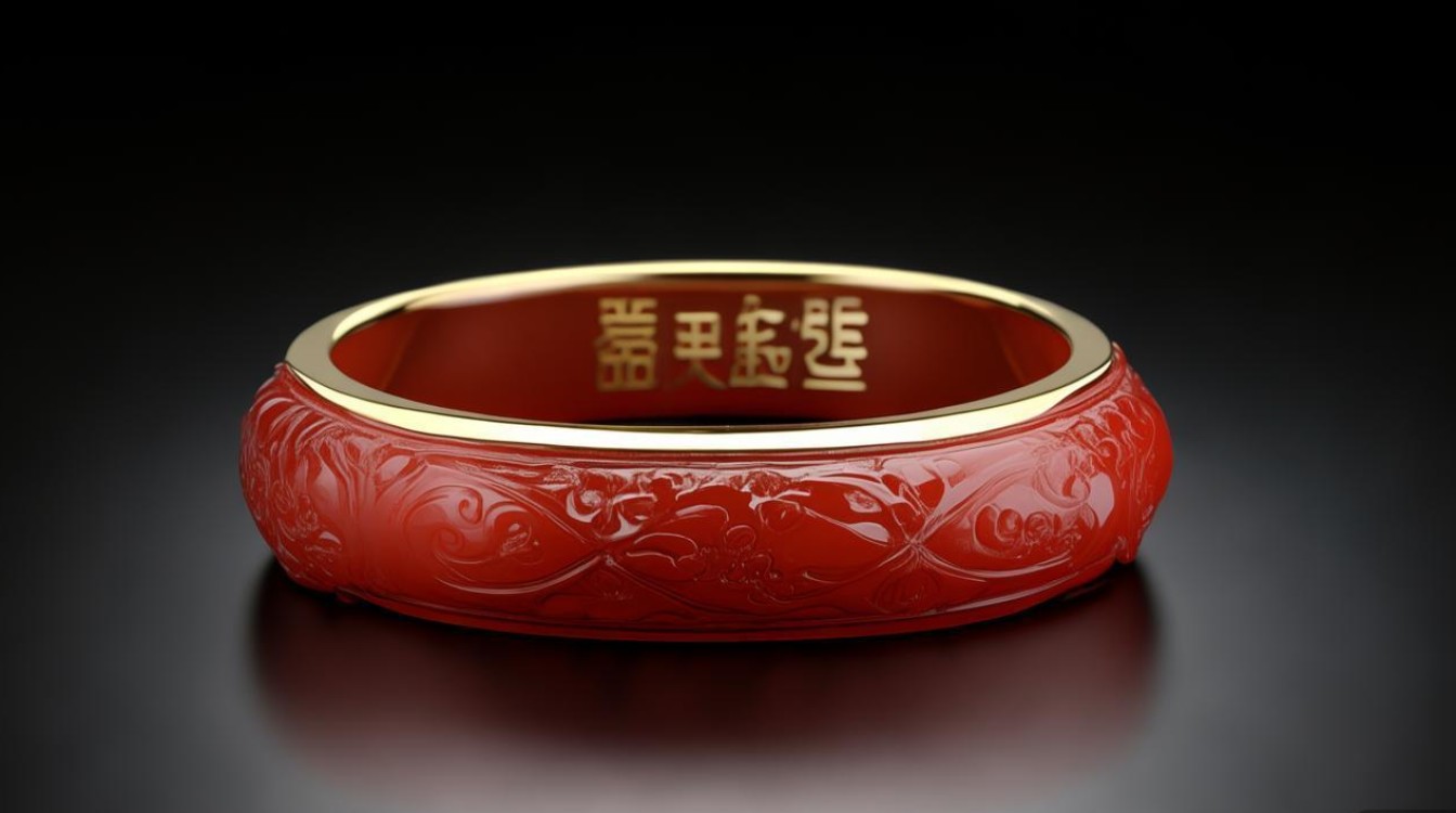 红翡翠戒指图片