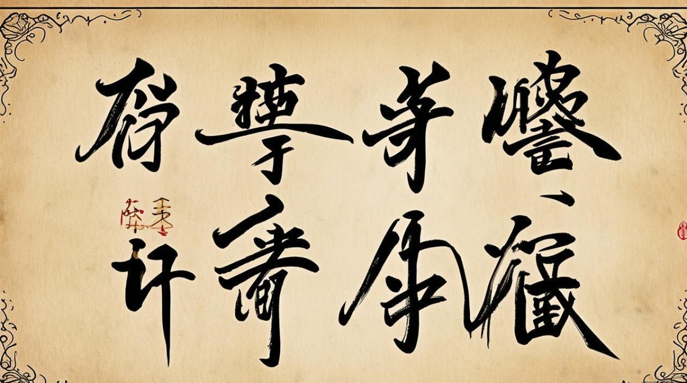 繁体书法对联