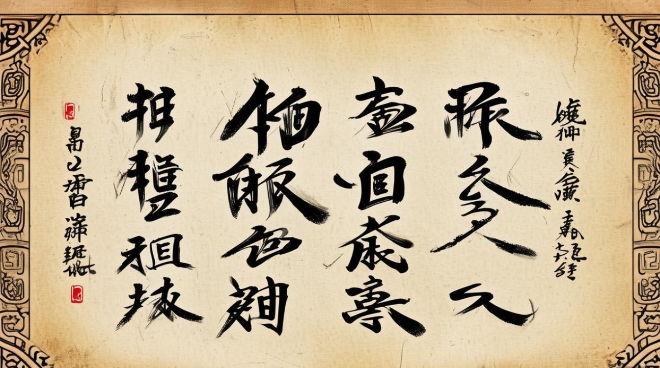 繁体书法对联