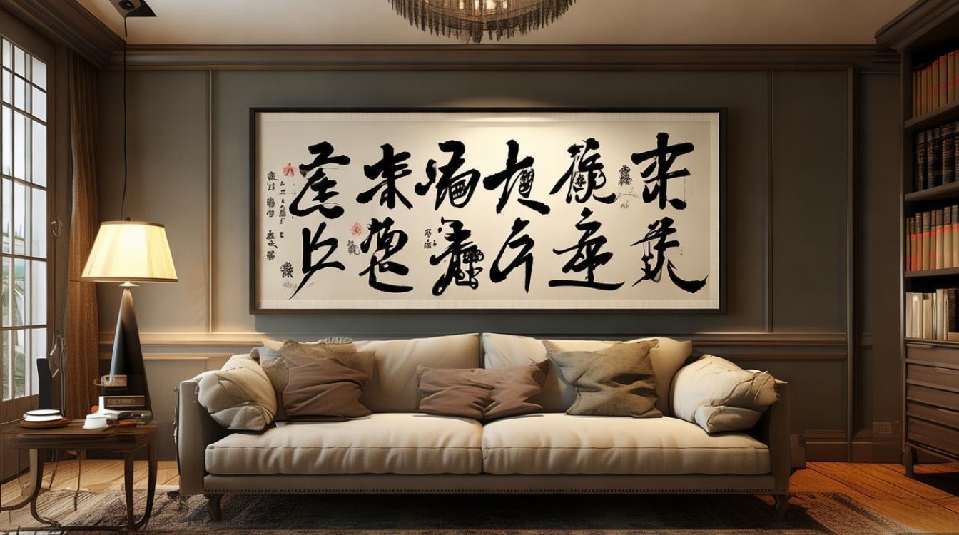 客厅书法装饰